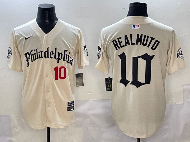 Philadelphia Phillies #10 J.T. Realmuto Phillies 5 Collaboration Style 3 Baseball Jersey baseball jersey product view 1