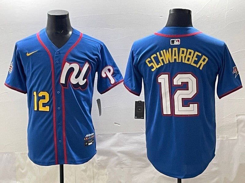 Philadelphia Phillies #12 Kyle Schwarber Phillies 25 All-Star Baseball Jersey baseball jersey product view 1