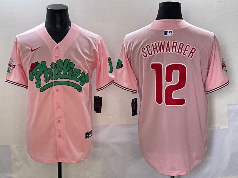 Philadelphia Phillies #12 Kyle Schwarber Phillies 4 Collaboration Style 2 Baseball Jersey baseball jersey product view 1