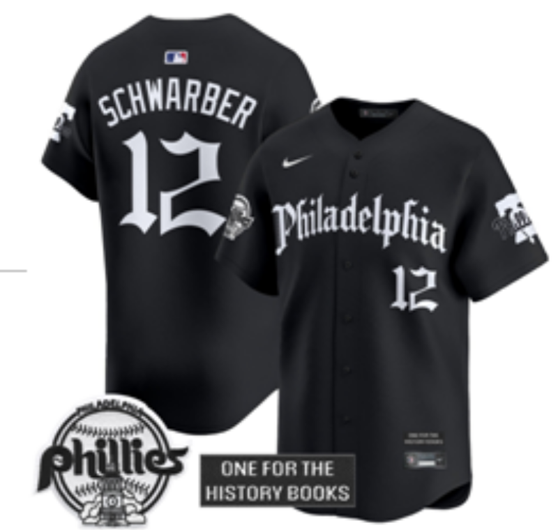 Philadelphia Phillies #12 Kyle Schwarber Phillies 5 Collaboration Style 5 Baseball Jersey baseball jersey product view 1