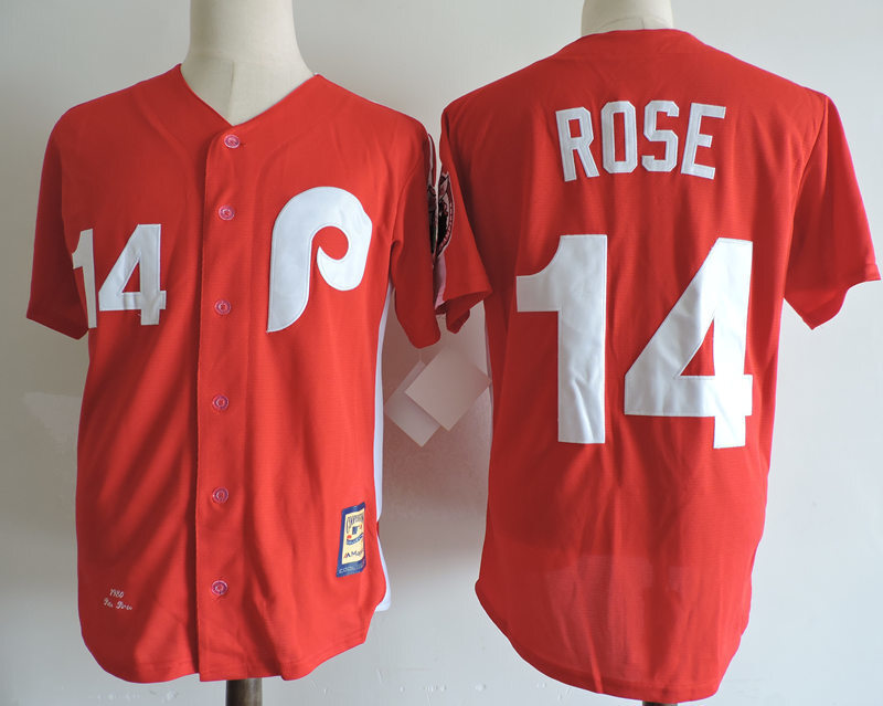 Philadelphia Phillies #14 Pete Rose Style 2 Baseball Jersey baseball jersey product view 1