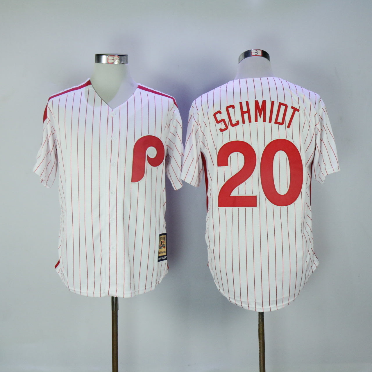Philadelphia Phillies #20 Mike Schmidt Phillies 20 White Red Retro Fan Baseball Jersey baseball jersey product view 1