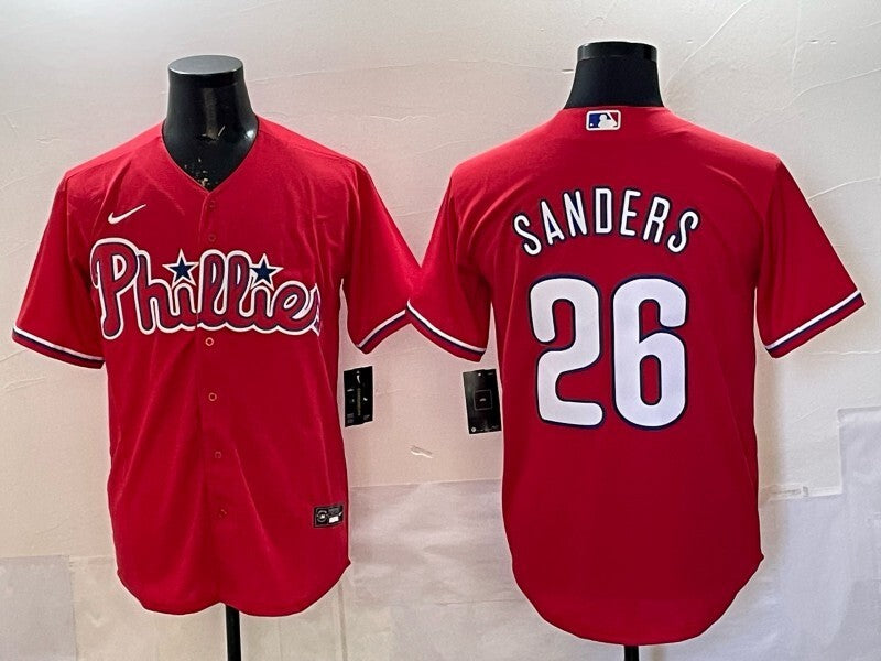 Philadelphia Phillies #26 Sander Phillies Adult Baseball Jersey baseball jersey product view 1