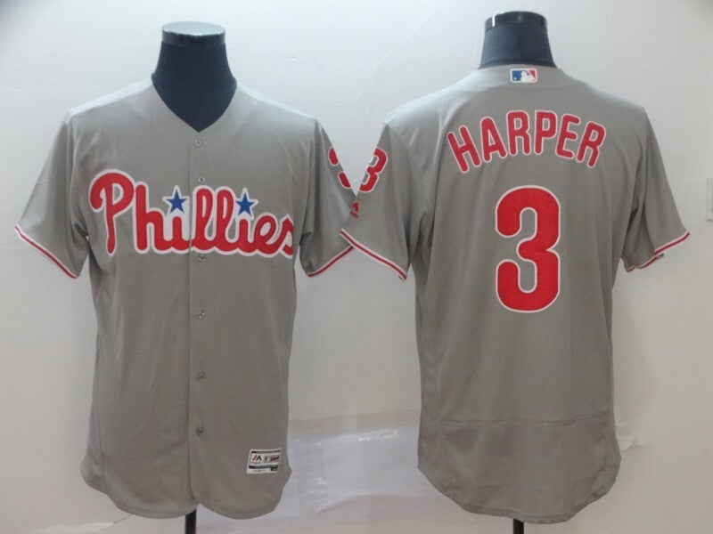 Philadelphia Phillies #3 Bryce Harper F Style 3 Baseball Jersey baseball jersey product view 1