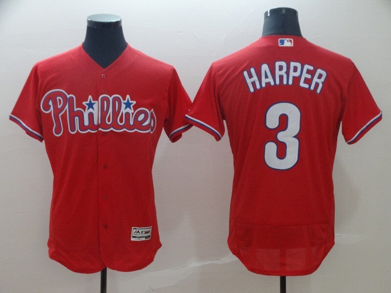 Philadelphia Phillies #3 Bryce Harper F Style 5 Baseball Jersey baseball jersey product view 1