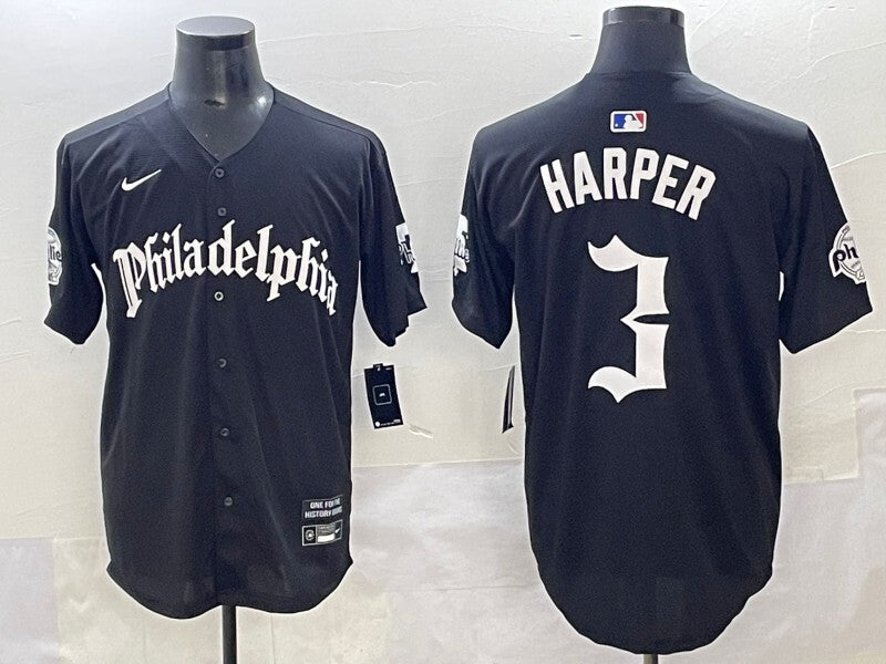 Philadelphia Phillies #3 Bryce Harper Phillies 5 Collaboration Style 6 Baseball Jersey baseball jersey product view 1