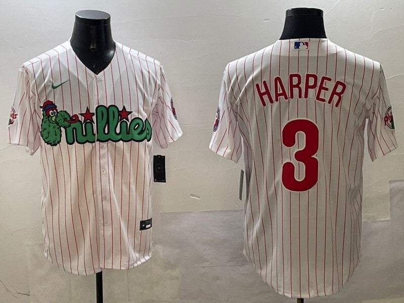 Philadelphia Phillies #3 Bryce Harper Phillies Collaboration Baseball Jersey baseball jersey product view 1