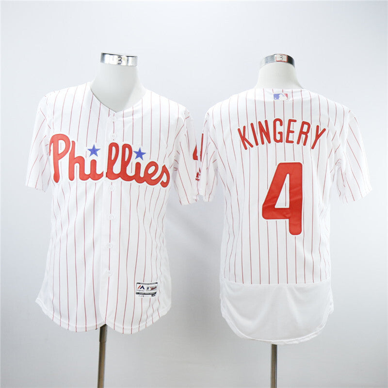 Philadelphia Phillies #4 Scott Kingery Phillies 4 White Red Elite Baseball Jersey baseball jersey product view 1