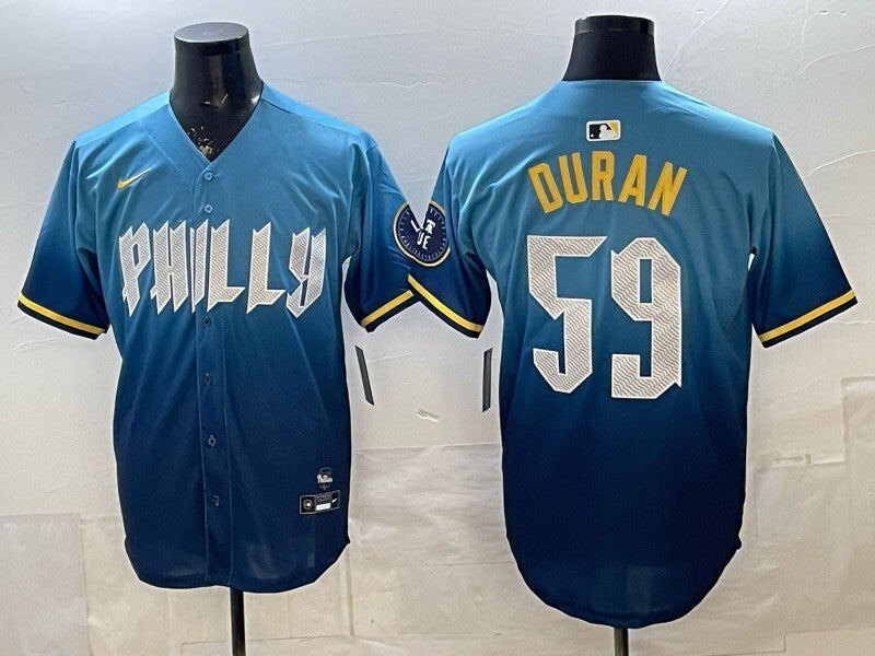 Philadelphia Phillies #59 Jhoan Duran Phillies Adult Baseball Jersey baseball jersey product view 1