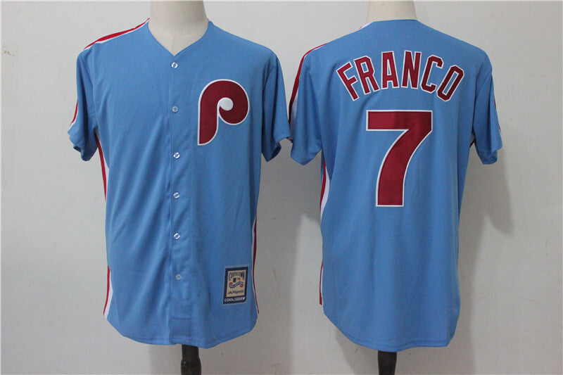 Philadelphia Phillies #7 Maikel Franco Baseball Jersey baseball jersey product view 1