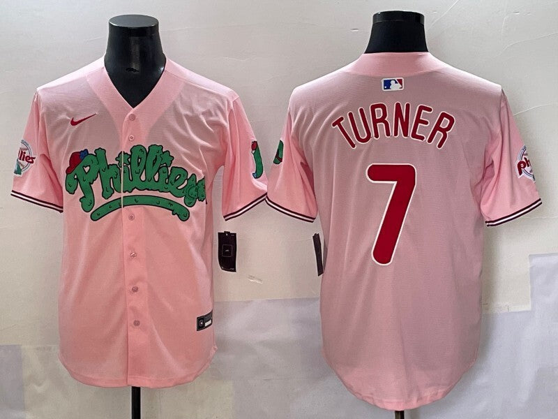 Philadelphia Phillies #7 Trea Turner Phillies 4 Collaboration Style 2 Baseball Jersey baseball jersey product view 1