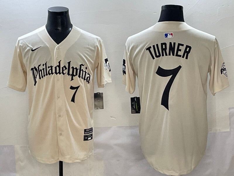 Philadelphia Phillies #7 Trea Turner Phillies 5 Collaboration Style 1 Baseball Jersey baseball jersey product view 1