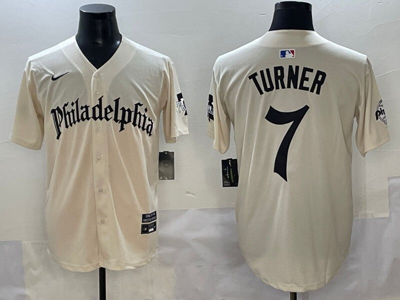 Philadelphia Phillies #7 Trea Turner Phillies 5 Collaboration Style 3 Baseball Jersey baseball jersey product view 1