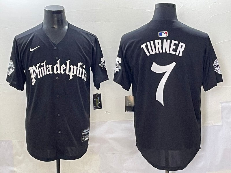 Philadelphia Phillies #7 Trea Turner Phillies 5 Collaboration Style 5 Baseball Jersey baseball jersey product view 1