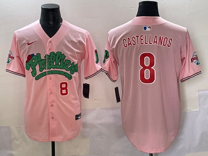 Philadelphia Phillies #8 Nick Castellanos Phillies 4 Collaboration Style 1 Baseball Jersey baseball jersey product view 1