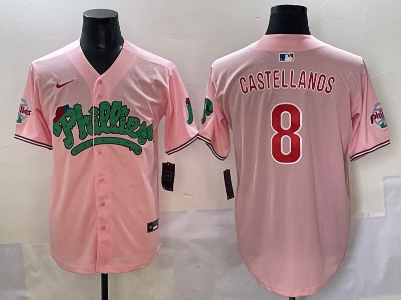 Philadelphia Phillies #8 Nick Castellanos Phillies 4 Collaboration Style 2 Baseball Jersey baseball jersey product view 1