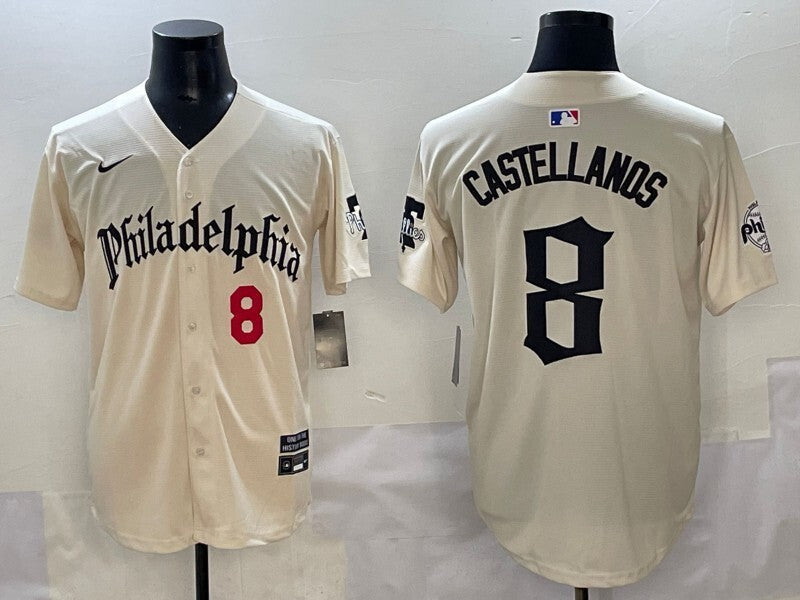 Philadelphia Phillies #8 Nick Castellanos Phillies 5 Collaboration Style 1 Baseball Jersey baseball jersey product view 1