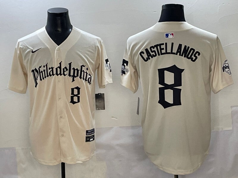 Philadelphia Phillies #8 Nick Castellanos Phillies 5 Collaboration Style 2 Baseball Jersey baseball jersey product view 1