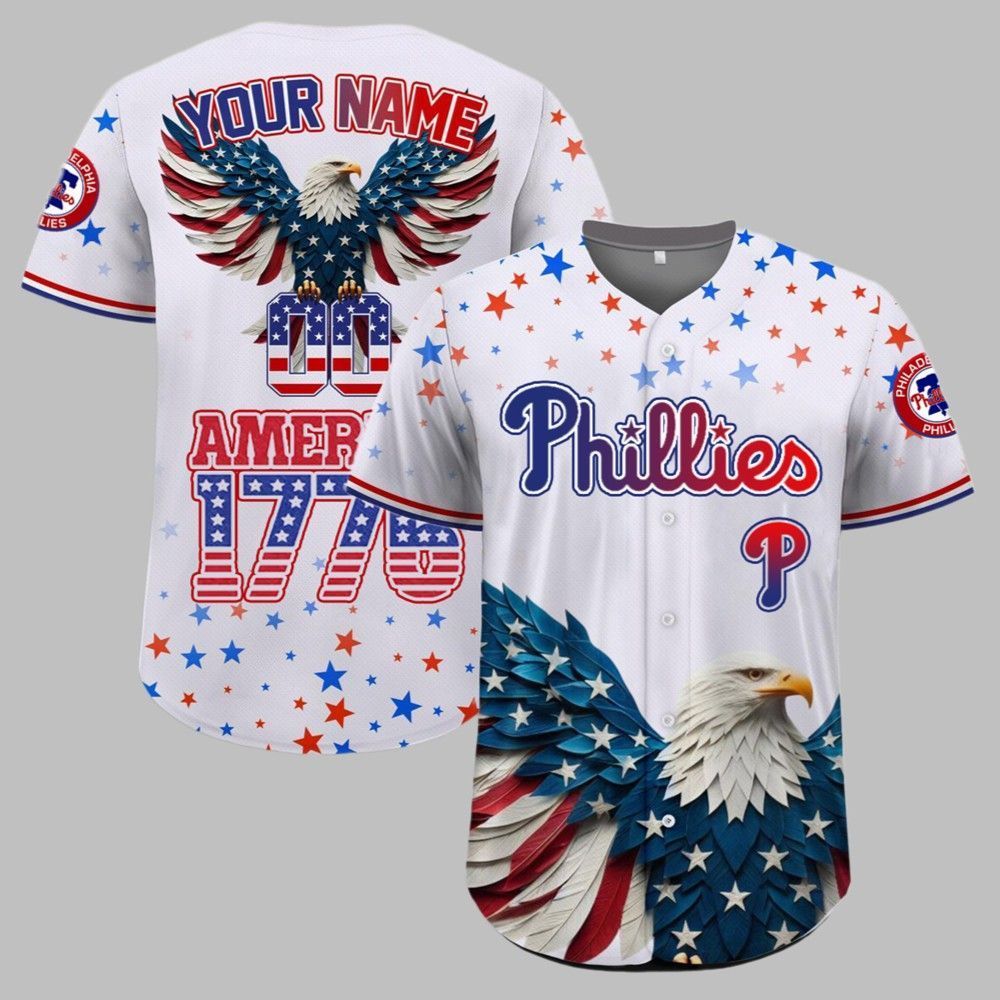 Phillies Independence Day Baseball Jersey 2025 baseball jersey product view 1