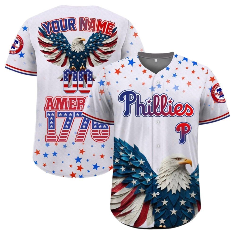 Phillies Independence Day Baseball Jersey 2025 baseball jersey product view 2