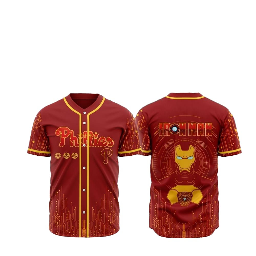 Phillies Iron Man Jersey 2025 - Grishko.com baseball jersey product view 1