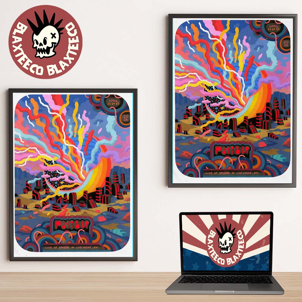 Phish Live At Sphere Las Vegas 2026 Final Weekend 2 LE Gig Poster For April 23 24 And 25 2026 Home Decor Poster Canvas - T-Shirt, Sweatshirt, Hoodie
