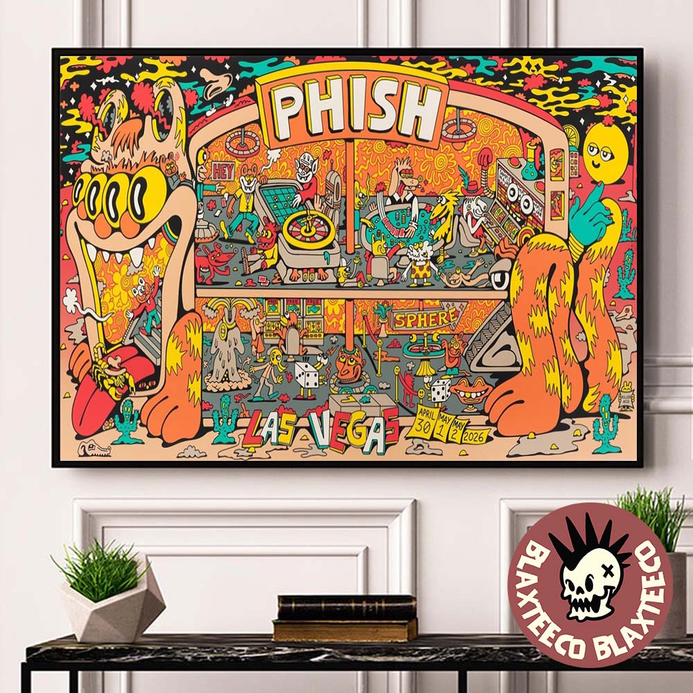 Phish Live At Sphere Las Vegas 2026 Final Weekend Poster On April 30 May 1 And 2 2026 Landscape Poster Canvas - T-Shirt, Sweatshirt, Hoodie