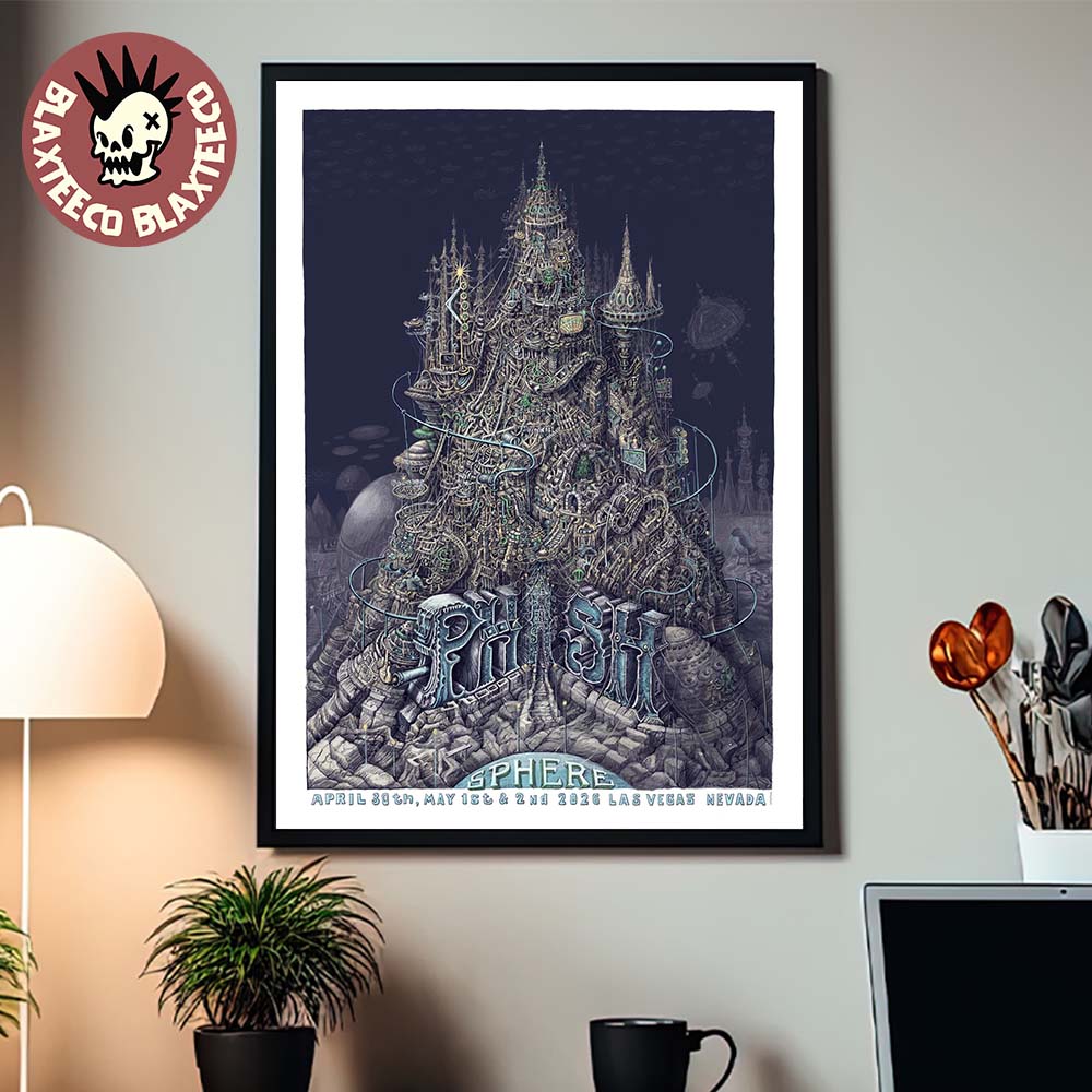 Phish Live At Sphere Las Vegas 2026 Final Weekend Venue Poster From April 30 To May 2 2026 Off World Colony Art Poster Canvas - T-Shirt, Sweatshirt, Hoodie