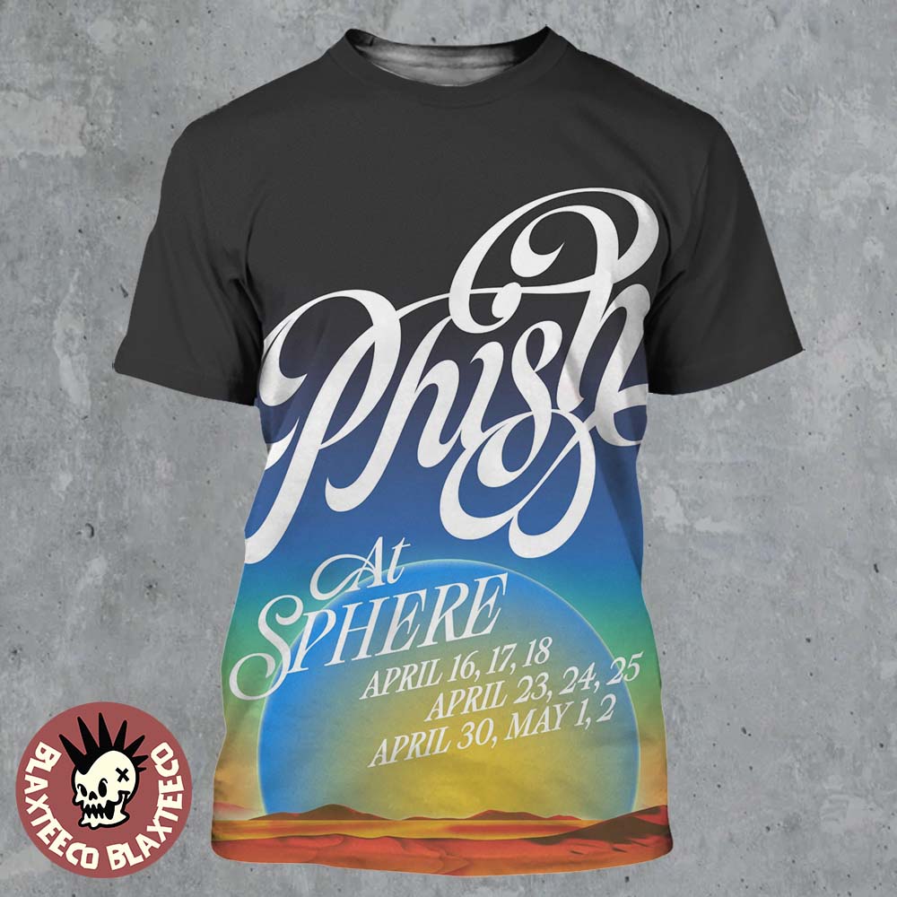 Phish Live At Sphere Las Vegas 2026 On April And May 9 Shows All Over Print Shirt Unisex T-shirt, Sweatshirt, Hoodie, Long Sleeve Tee - T-Shirt, Sweatshirt, Hoodie