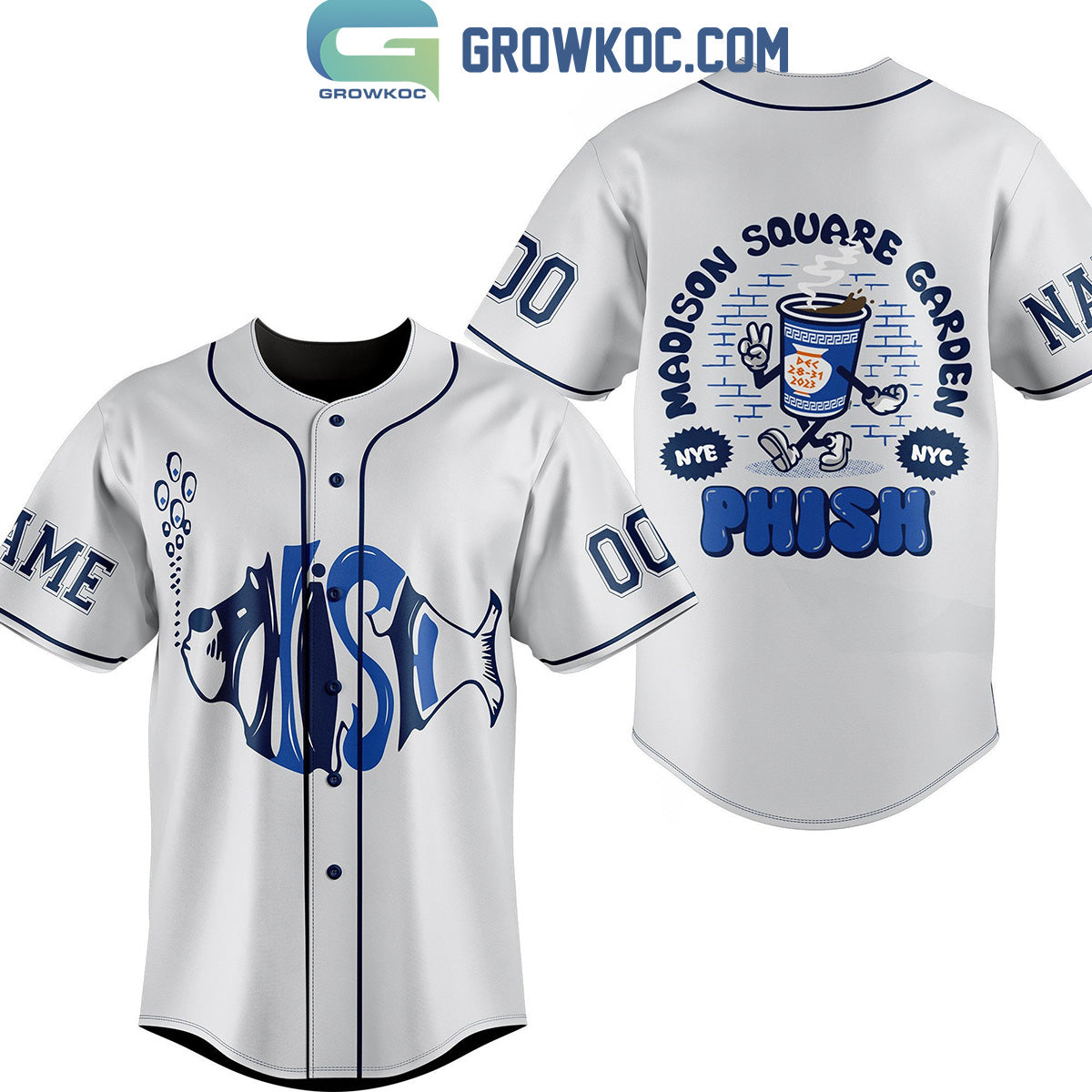 Phish Madison Square Garden Personalized Baseball Jersey baseball jersey product view 1