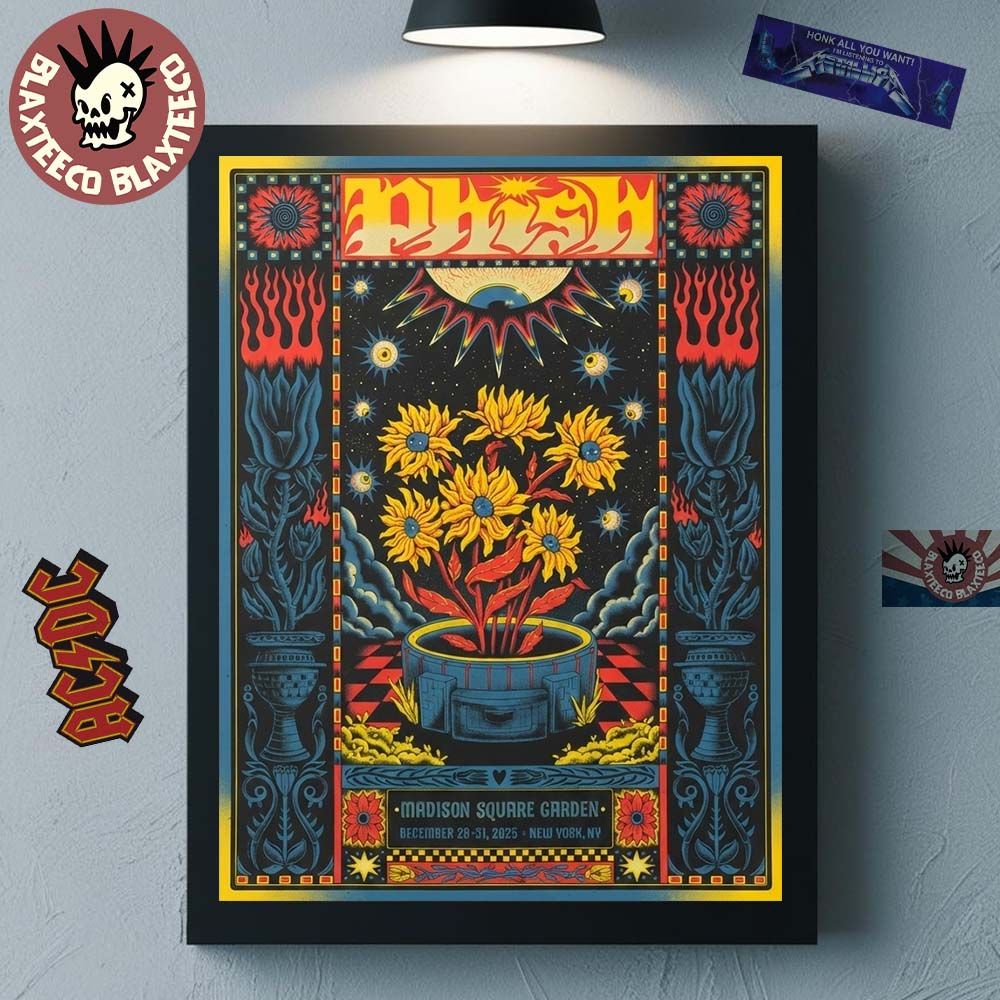 Phish New Years Run 2025 Third Limited Edition Event Poster In New York City At Madison Square Garden On December 28 31 2025 By Amy Jean Poster Canvas - T-Shirt, Sweatshirt, Hoodie