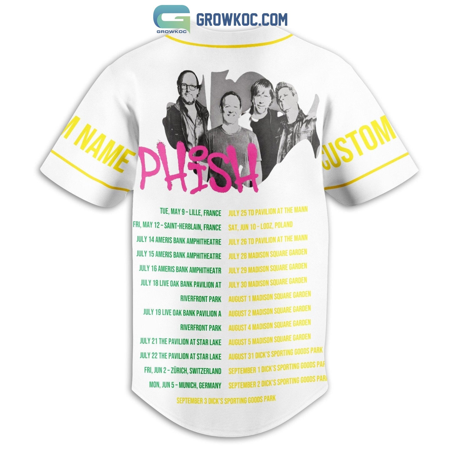 Phish Summer Tour 2023 Personalized Baseball Jersey baseball jersey product view 3