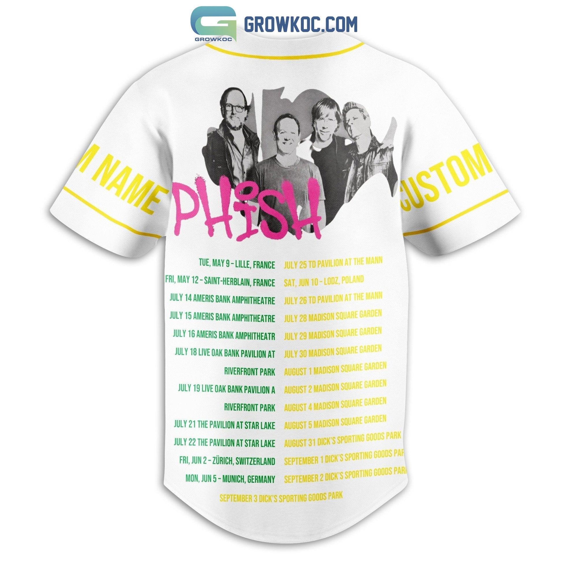Phish Summer Tour 2023 Personalized Baseball Jersey baseball jersey product view 3