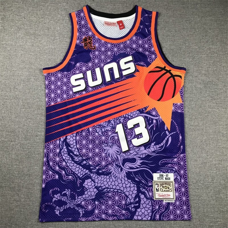 Phoenix Suns #13 Steve Nash Suns 13 Purple s-xxl Style 2 Basketball Jersey basketball jersey product view 1
