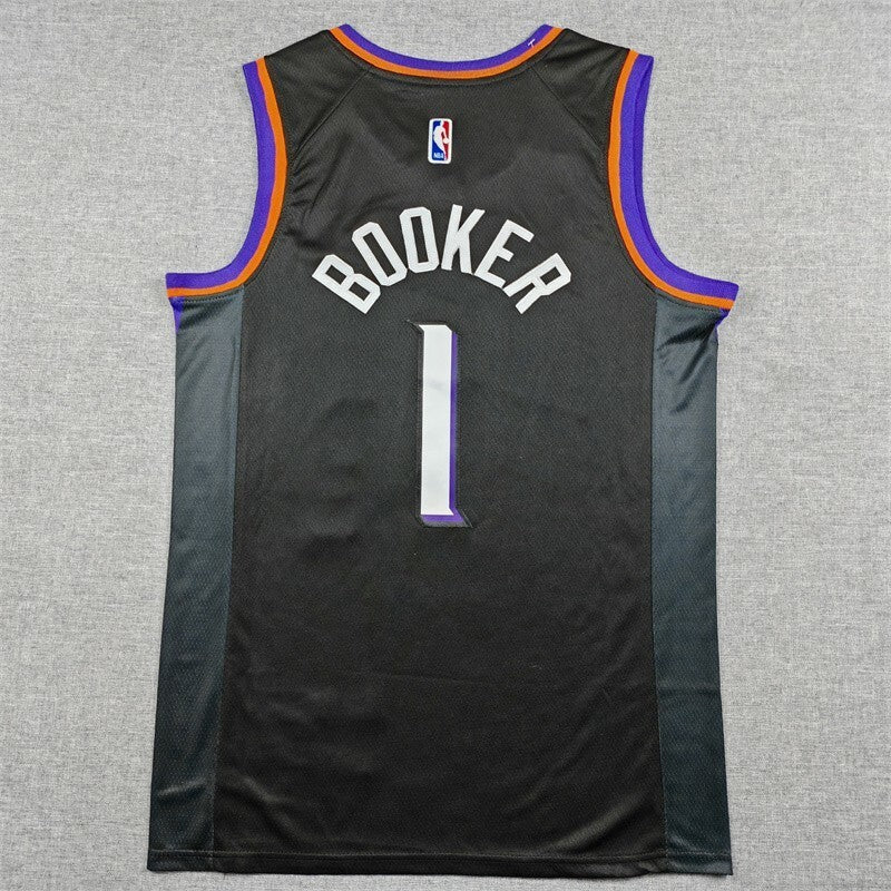 Phoenix Suns #1 Devin Booker 26 Suns 1 Black Style 1 Basketball Jersey basketball jersey product view 1