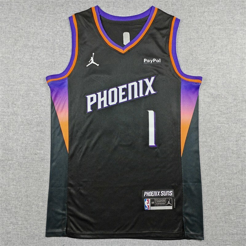 Phoenix Suns #1 Devin Booker 26 Suns 1 Black Style 4 Basketball Jersey basketball jersey product view 1