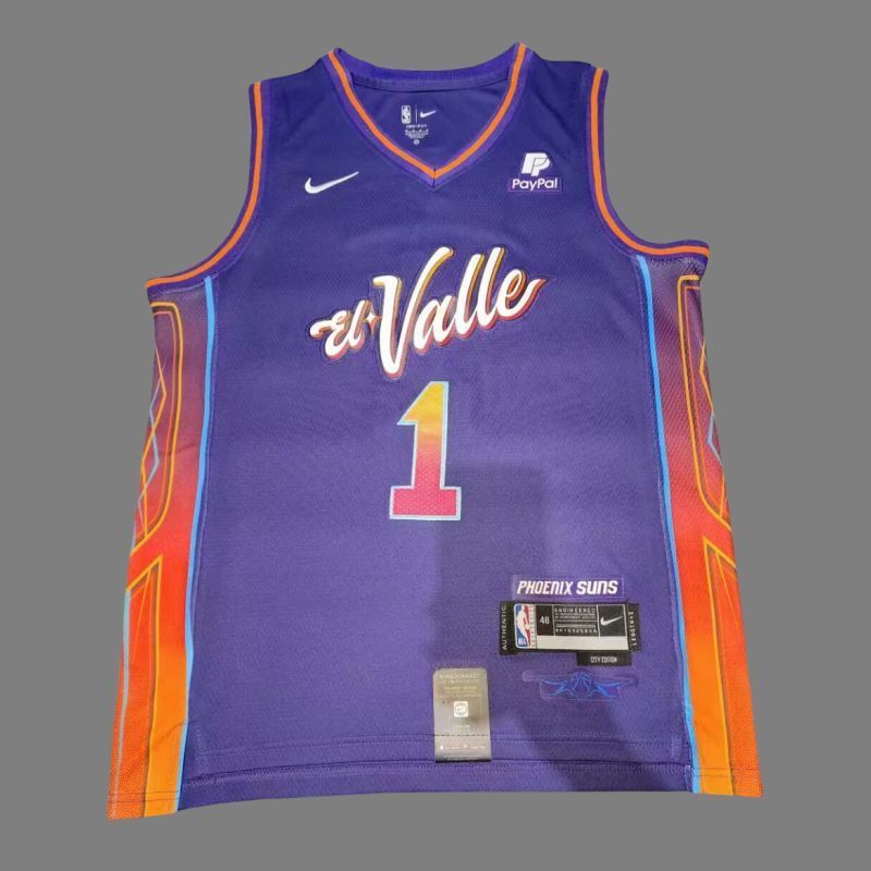 Phoenix Suns #1 Devin Booker Suns 1 # Purple 24 New Season City Edition Jersey Style 2 Basketball Jersey basketball jersey product view 1