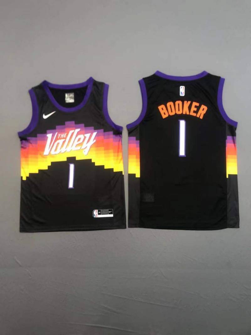 Phoenix Suns #1 Devin Booker Suns New 1# City Black Jersey Basketball Jersey basketball jersey product view 1