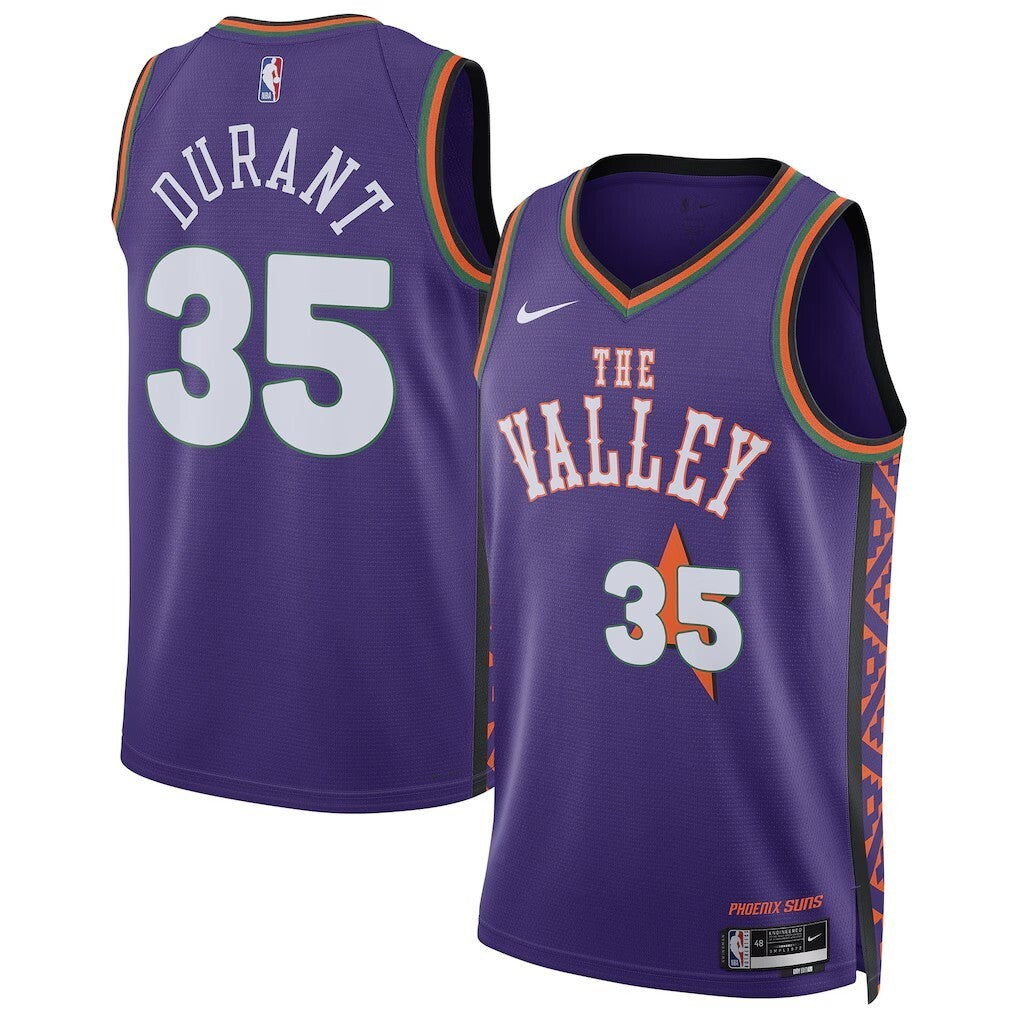 Phoenix Suns #35 Kevin Durant Unisex 202425 Swingman Player Jersey - City Edition - Purple basketball jersey product view 1