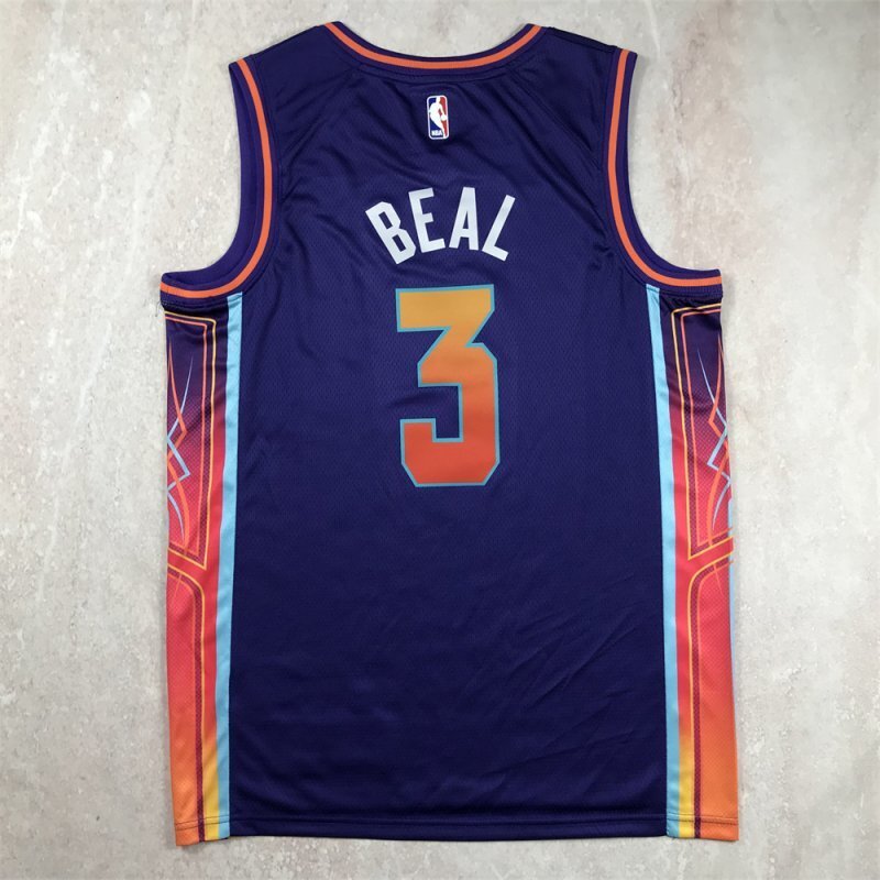 Phoenix Suns #3 Bradley Beal Hot Press Suns 3 Purple City s-xxl Style 1 Basketball Jersey basketball jersey product view 1