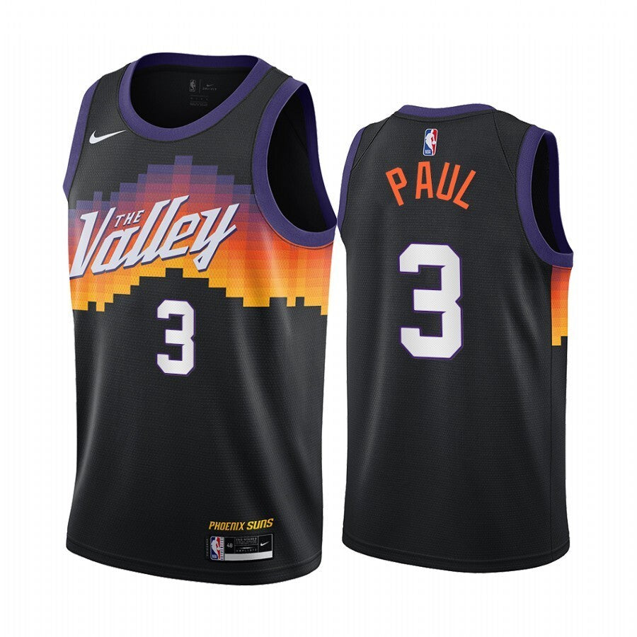Phoenix Suns #3 Paul 21 Season Edition City Edition Suns 3 # Paul Black Jersey Basketball Jersey basketball jersey product view 1