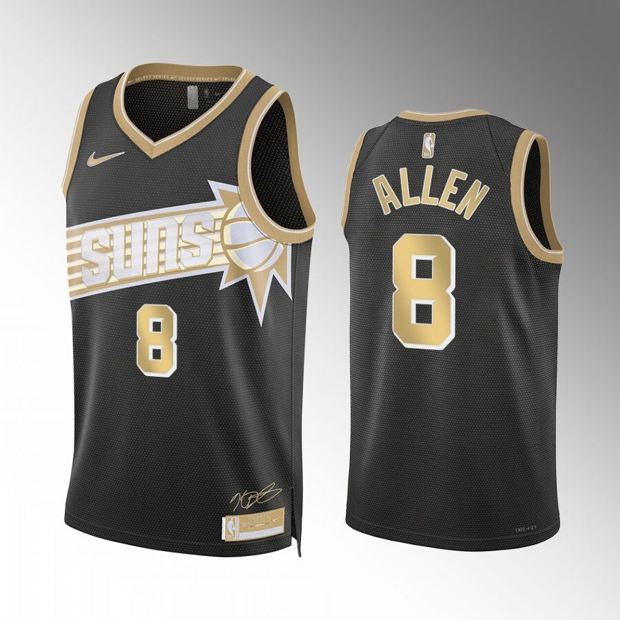 Phoenix Suns #8 Grayson Allen 2024 NBA Select Series Black Style 1 Basketball Jersey basketball jersey product view 1