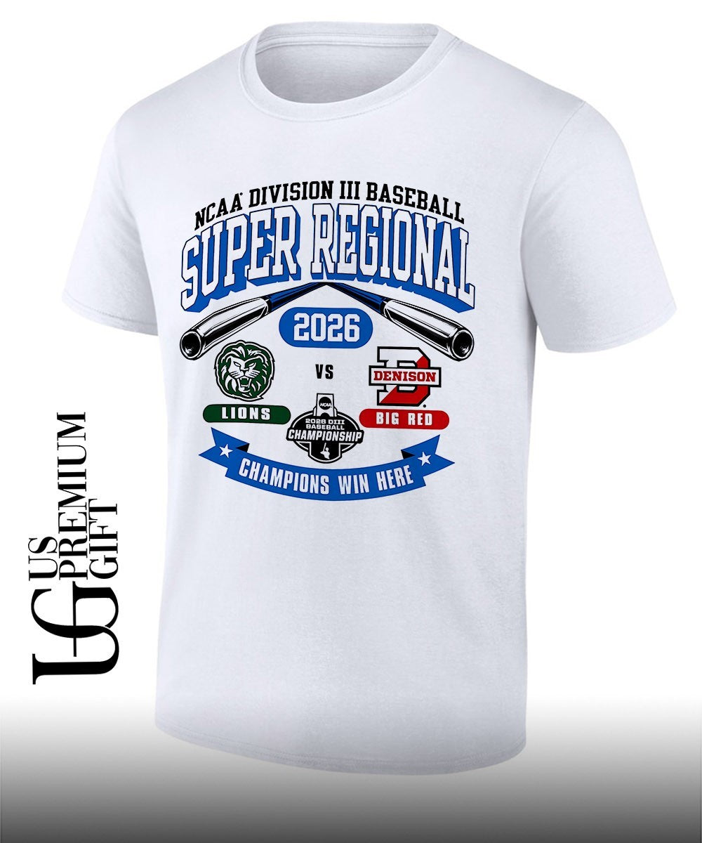 Piedmont Lions and Denison Big Red Division III Baseball Super Regional 2026 Champions Win Here shirt - T-Shirt, Sweatshirt, Hoodie