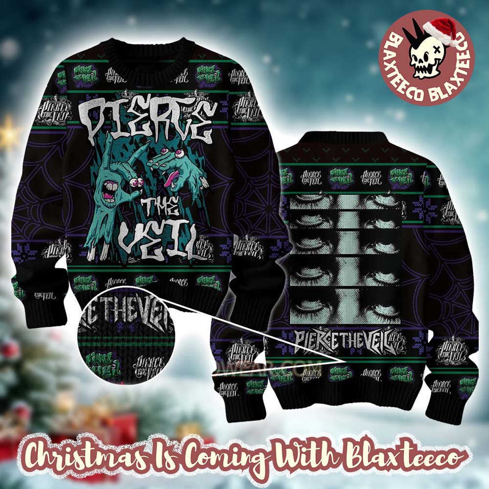 Pierce The Veil Eye Roller 2025 Ugly Christmas Sweater Unisex T-shirt, Sweatshirt, Hoodie, Long Sleeve Tee - T-Shirt, Sweatshirt, Hoodie