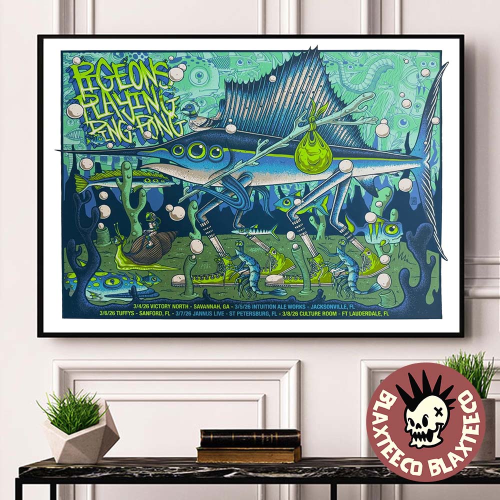 Pigeons Playing Ping Pong Southeast 2026 Run Shows Poster In Georgia And Florida From March 4 To 8 2026 Poster Canvas - T-Shirt, Sweatshirt, Hoodie