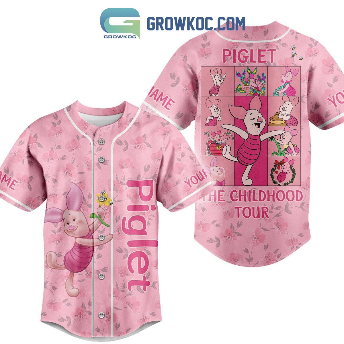 Piglet The Childhood Tour Personalized Baseball Jersey baseball jersey product view 1