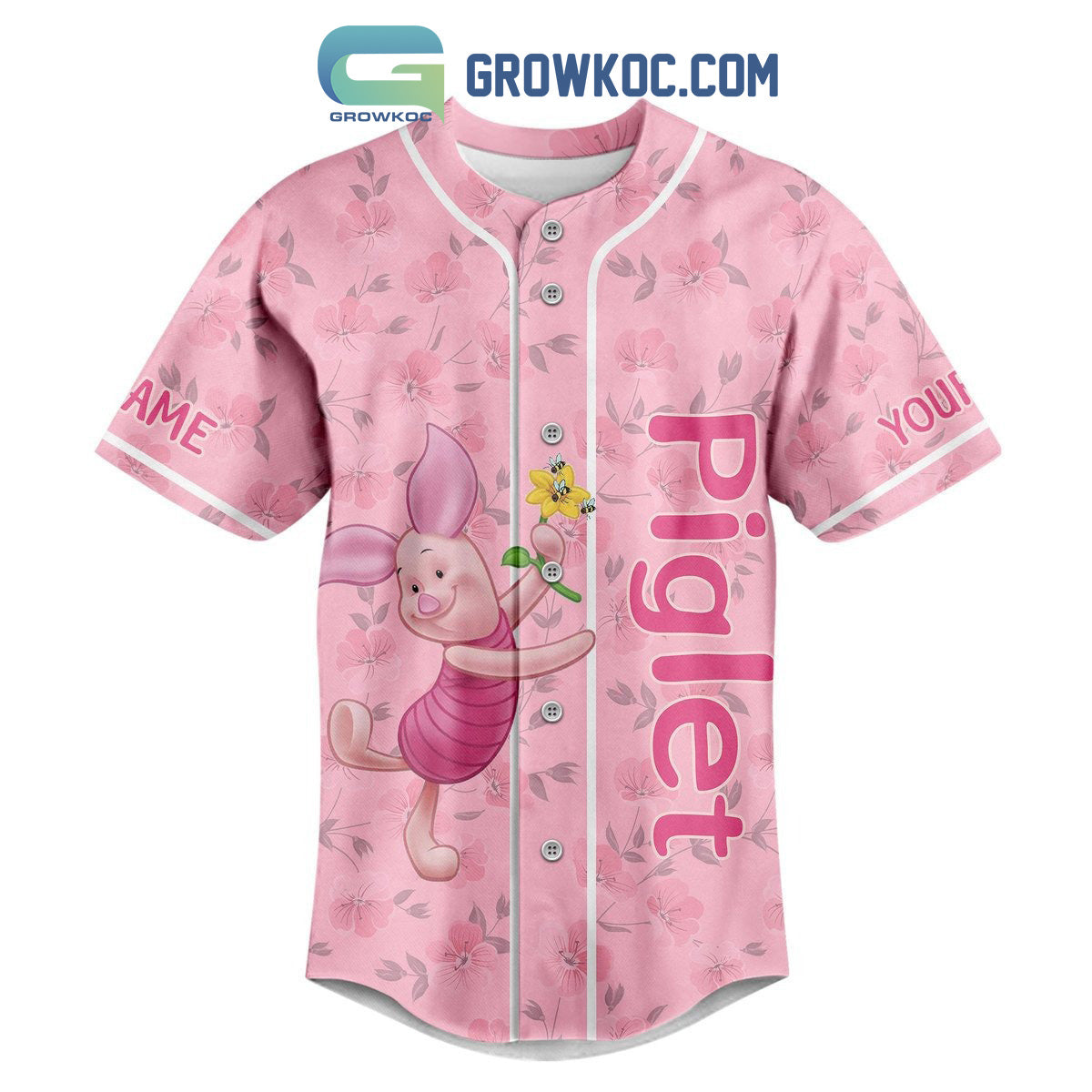 Piglet The Childhood Tour Personalized Baseball Jersey baseball jersey product view 2