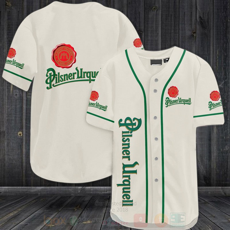 FASHION Pilsner Urquell Baseball Jerseys Botton Shirt baseball jersey product view 1