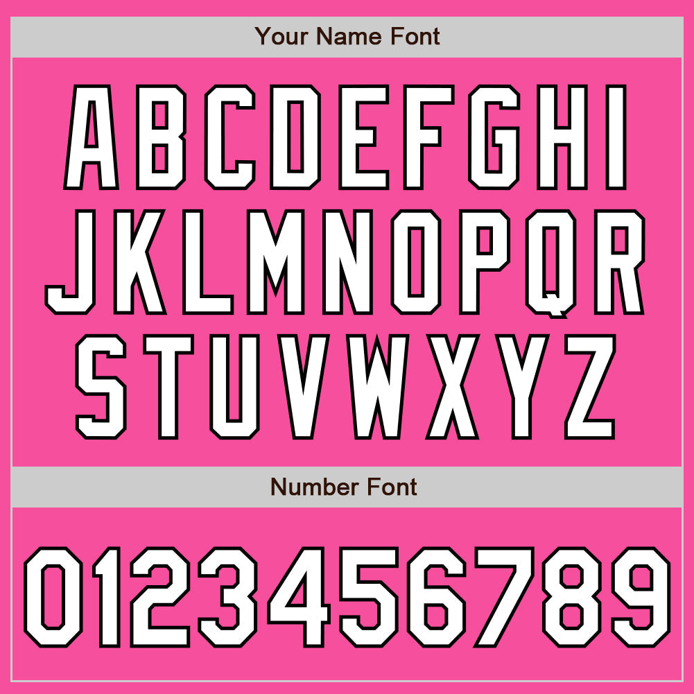 Custom Pink White Pinstripe White-Black Authentic Baseball Jersey baseball jersey product view 5