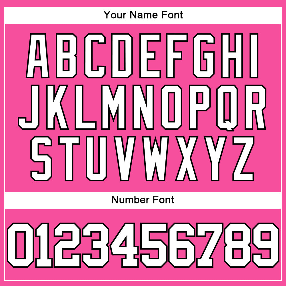 Custom Pink White-Black Authentic Baseball Jersey baseball jersey product view 5